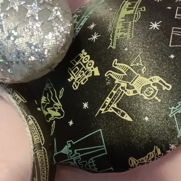 Disney Silver Glitter Minnie Mouse Ears Headband - Picture 4 of 6